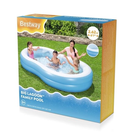 مسبح العائلة القابل للنفخ  2.62م ×1.57م× 46 سم – Bestway Big Lagoon Family Pool