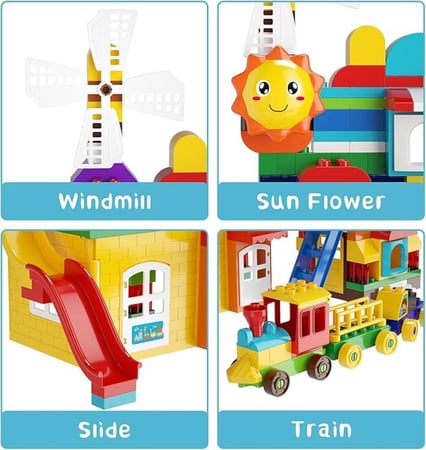 مكعبات بناء كبيرة  للأطفال 272 قطعة