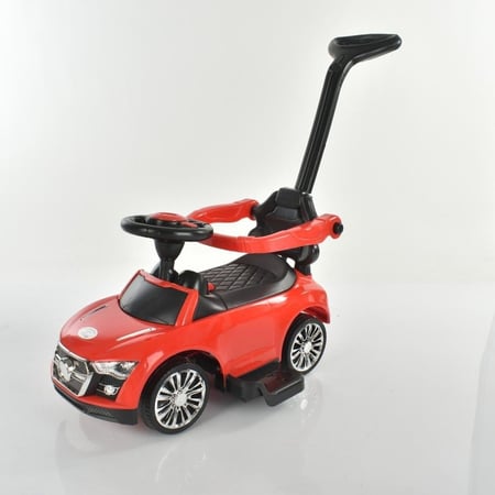 سيارة صغيرة للأطفال باللون الأحمر الرائع مع مقود للأهل