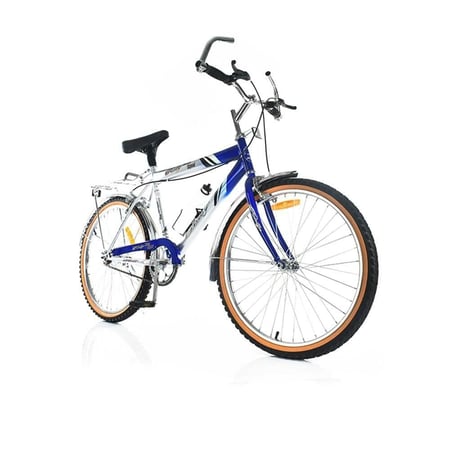 دراجة هوائية 24 بوصة - لون أزرق وفضي رائع