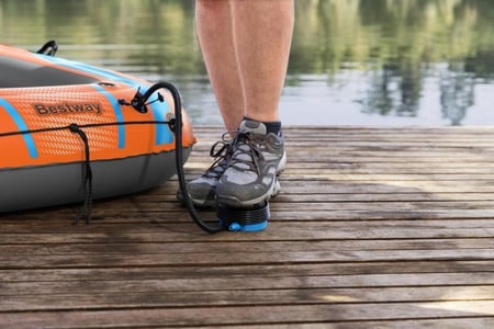 قارب كوندور 2000 القابل للنفخ مع مجاديف ومضخة   1.96 م × 1.14 م– Bestway Kondor Elite 2000 Raft Set