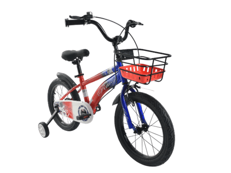 دراجة أطفال 16 بوصة  مع مساند جانبية وسلة