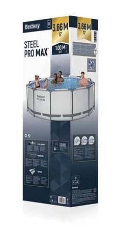 مسبح ستيل برو ماكس الدائري مع فلتر Bestway Steel Pro MAX Round Pool (3.66m x 1.00m)