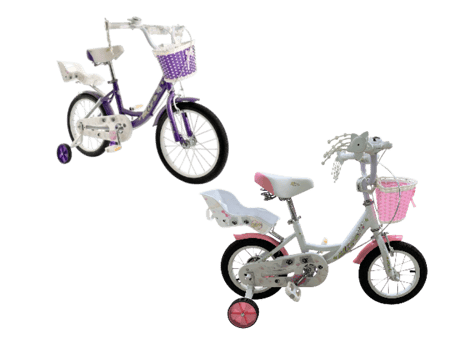 دراجة بسلة وشرائط مقاس 16 بوصة