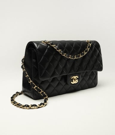 شنطة شانيل CLASSIC 11.12 HANDBAG   Lambskin  Black