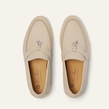 حذاء لورو بيانا فضي Loro Piana Summer Charms Walk