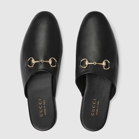 حذاء قوتشي GG Supreme Horsebit Slipper in Canvas