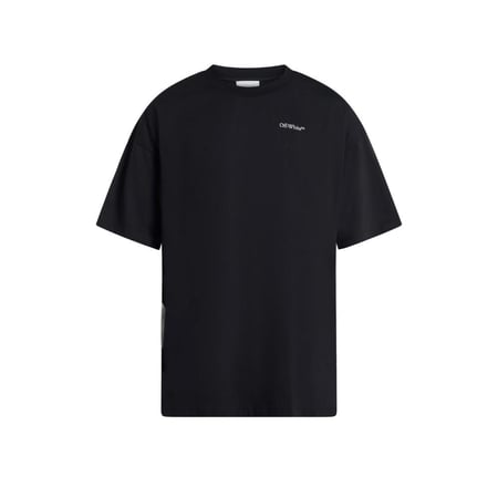 تيشيرت اوف وايت بطباعة شعار ثلاثية الأبعاد