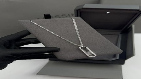 سلسال ميسيكا طويل حجم كبير لون ذهبي / فضي