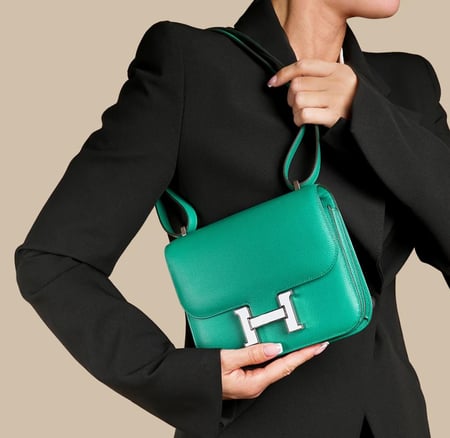 شنطة ارميز Hermès Constance 18 Vert Jade Epsom Palladium Hardware