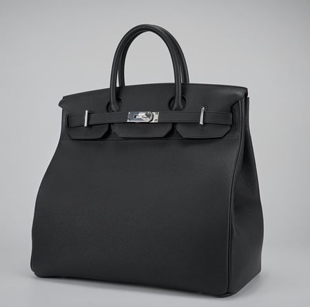 شنطة ايرمز HAC BK 40 Black Togo Palladium
