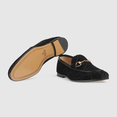 حذاء قوتشي GUCCI JORDAN VELVET LOAFERS