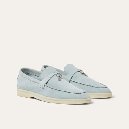 حذاء لورو بيانا فضي Loro Piana Summer Charms Walk