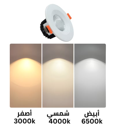 كرتون 50 حبة سبوت لايت دفن 7 سم 7 واط