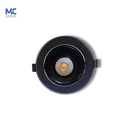 كرتون 20 حبة سبوت لايت مضاد توهج 14 سم دائري اسود بالكامل