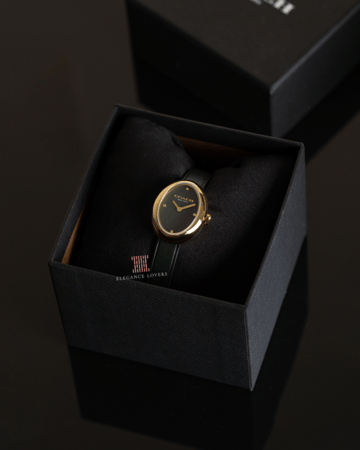 ساعة نسائية ماركة كوتش - Oval Olive Green Strap