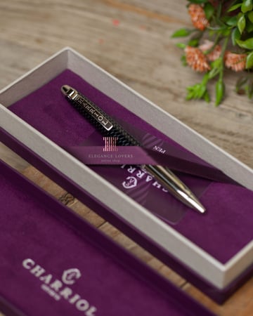 قلم عريض اسود/فضي ماركة شاريول