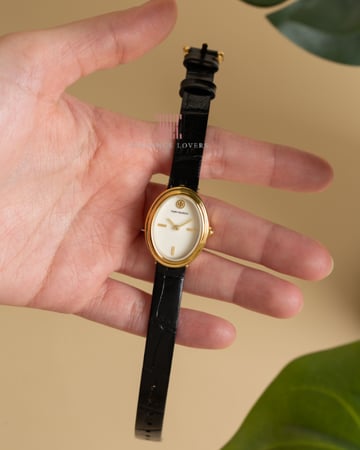 ساعة نسائية ماركة توري بورش TBW6041 Oval Black Leather