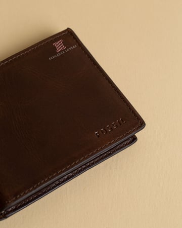 محفظة رجالية ماركة فوسيل - Full Brown Leather