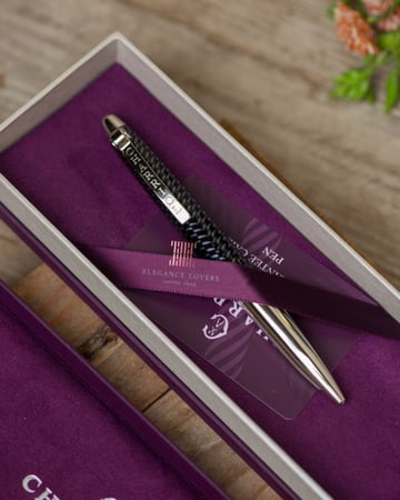 قلم عريض اسود/فضي ماركة شاريول