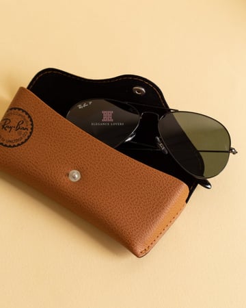نظارة شمسية للجنسين ماركة ريبان - Ray-Ban RB3025 Aviator Black Polarized