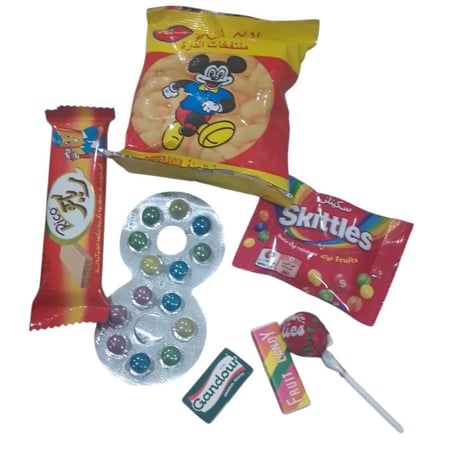 علبة كرتونية توزيعات أطفال معبأه حلويات