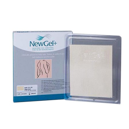 New Gel 12.7x15.2 CM CLEAR | شريحة سيلكون شفاف كبيرة مقاس 12.7CMx15.2CM لعلاج الندبات واح العلجروح واثار الحروق من شركة نيو جيل الامريكية +