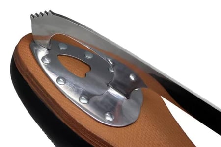 Professional black leather figure skates for artistic skating