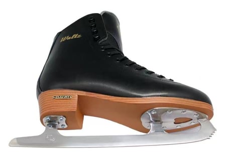 Stylish black ice skates with smooth and stable glide