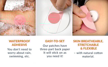 Fixic لاصق لون وردي دائري الشكل بدون صمغ في المنتصف