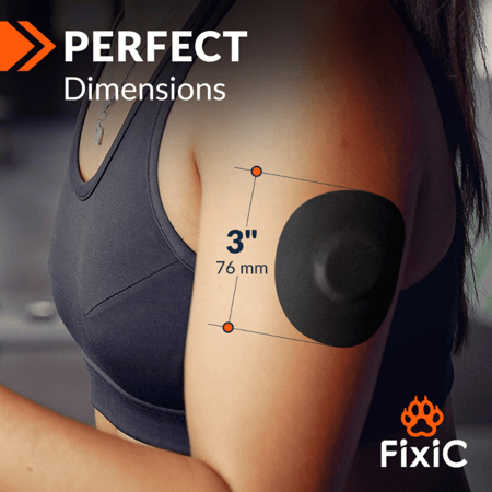 لاصق دائري اسود fixic