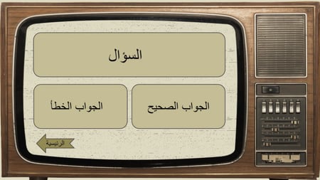 لعبة التلفزيون القديم (لعبة بوربوينت تفاعلية)