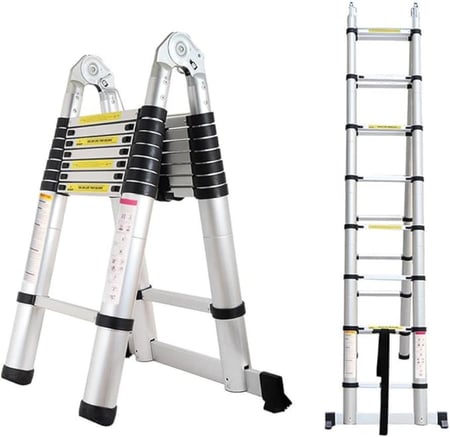 سلم تلسكوبي قابل للطي 3.8 م