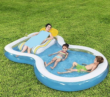 مسبح نفخ يبضوي 279*234*48 سم مع كرسي