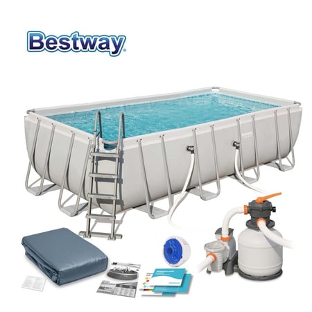 مسبح اعمدة مستطيل 640X274X132CM رصاصي