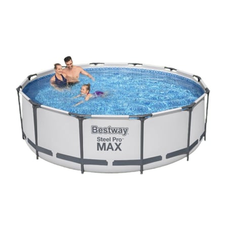 مسبح اعمدة دائري 366x100 سم رصاصي