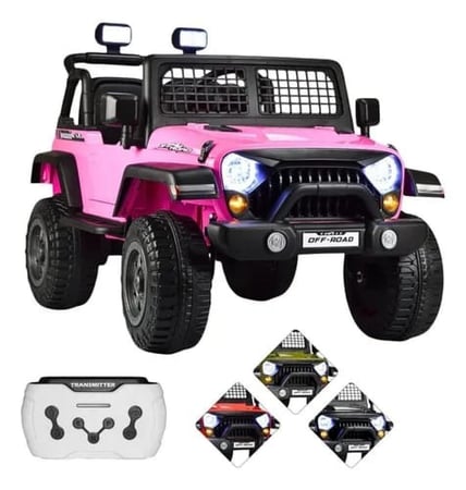 سيارة أطفال كهربائية SUV ببطارية 12 فولت – مزودة بمحركين، تحكم عن بعد، أضواء LED، بلوتوث،