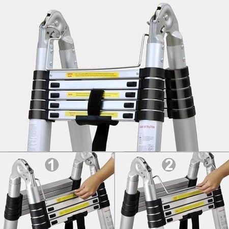 سلم تلسكوبي قابل للطي 3.8 م