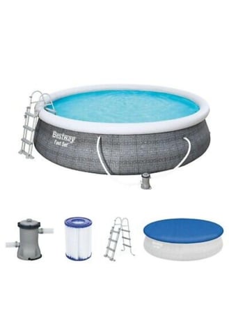 مسبح نفخ دائري  457CM X 107CM رمادي