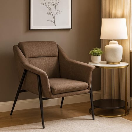 كرسي مفرد لون بني