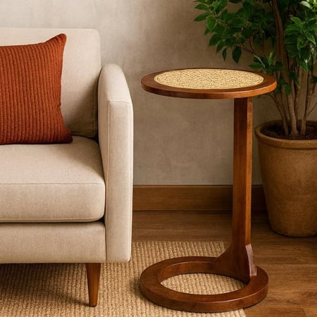 طاولة خدمة مفرد خشب هندي