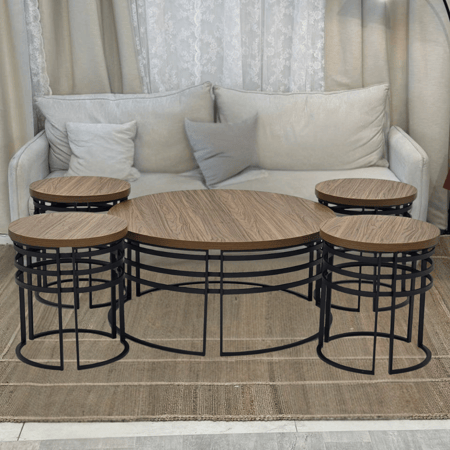 طقم طاولات شاي 5 قطع