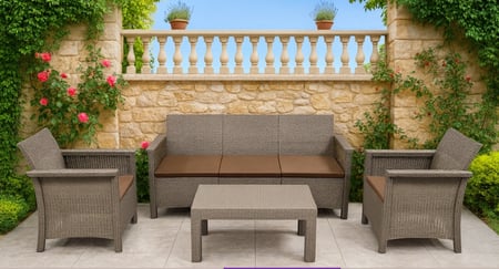 جلسة خارجية بلاستيك 5 اشخاص