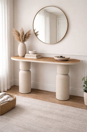 كونسول استقبال خشب