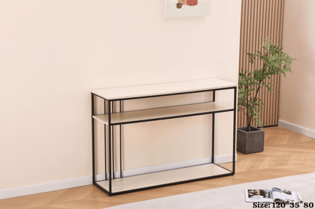 كونسول استقبال خشب مع حديد