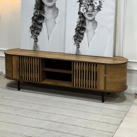 طاولة بلازما لون بني مقاس 160