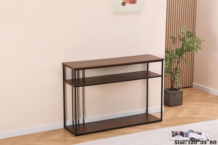كونسول استقبال خشب مع حديد