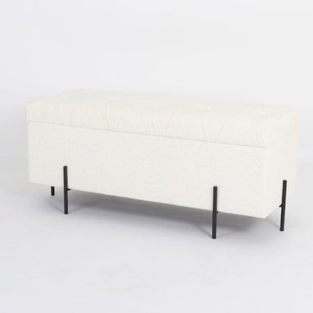 صندوق سجاد مستطيل ابيض مقاس 110