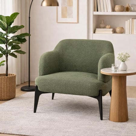 كرسي كنبة مفرد اخضر