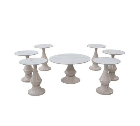 طقم طاولات سرميك 7 قطع